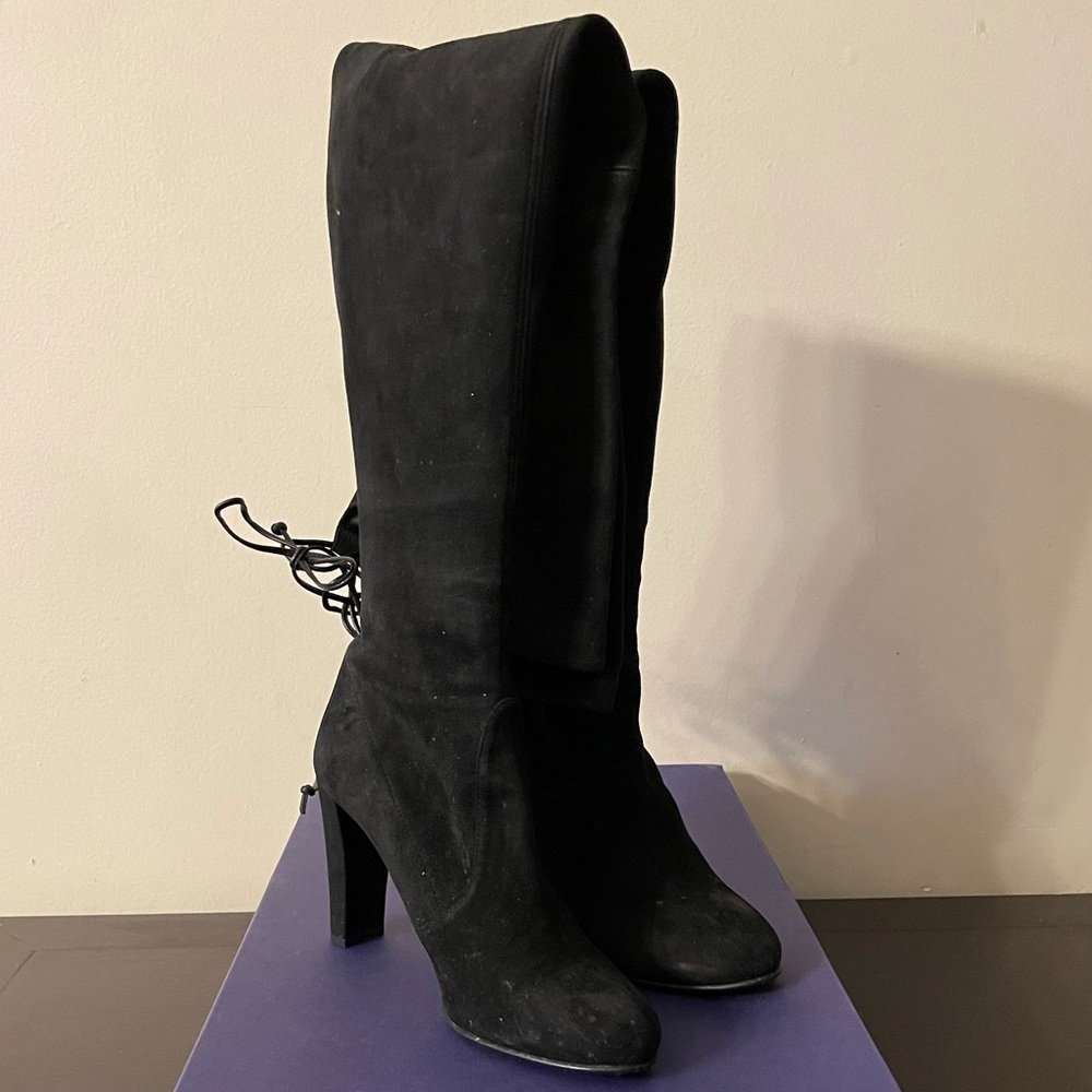 Stuart Weitzman - Highland Black Suede Boots